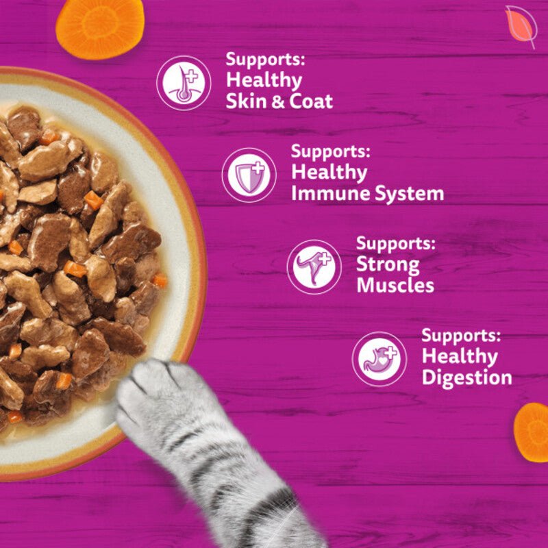 Whiskas 1+ Country Collection Adult Wet Cat Food Pouch in Gravy - 48 x 85g, Whiskas,