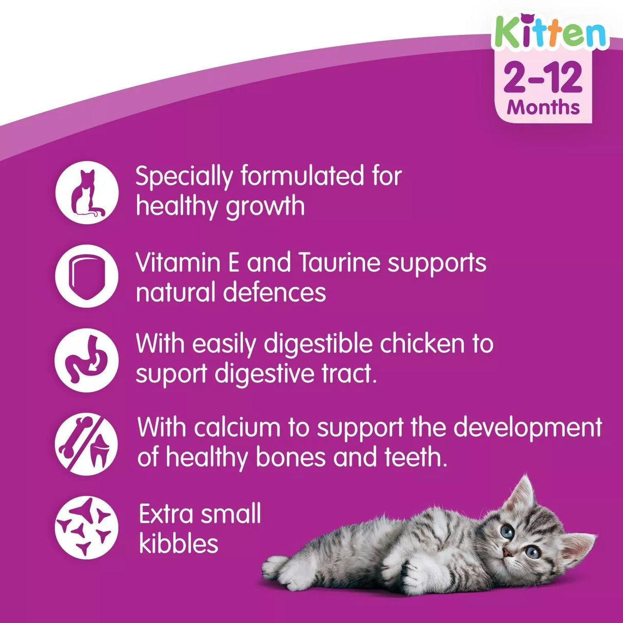 Whiskas Dry 2 - 12 Month Kitten Chicken, Whiskas, 7 kg