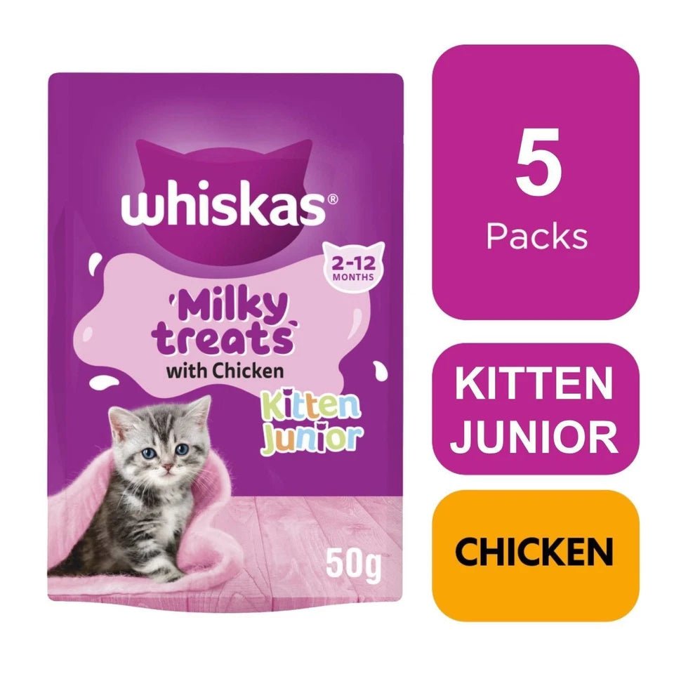 Whiskas Milky Kitten Treats - 5 x 50g, Whiskas,