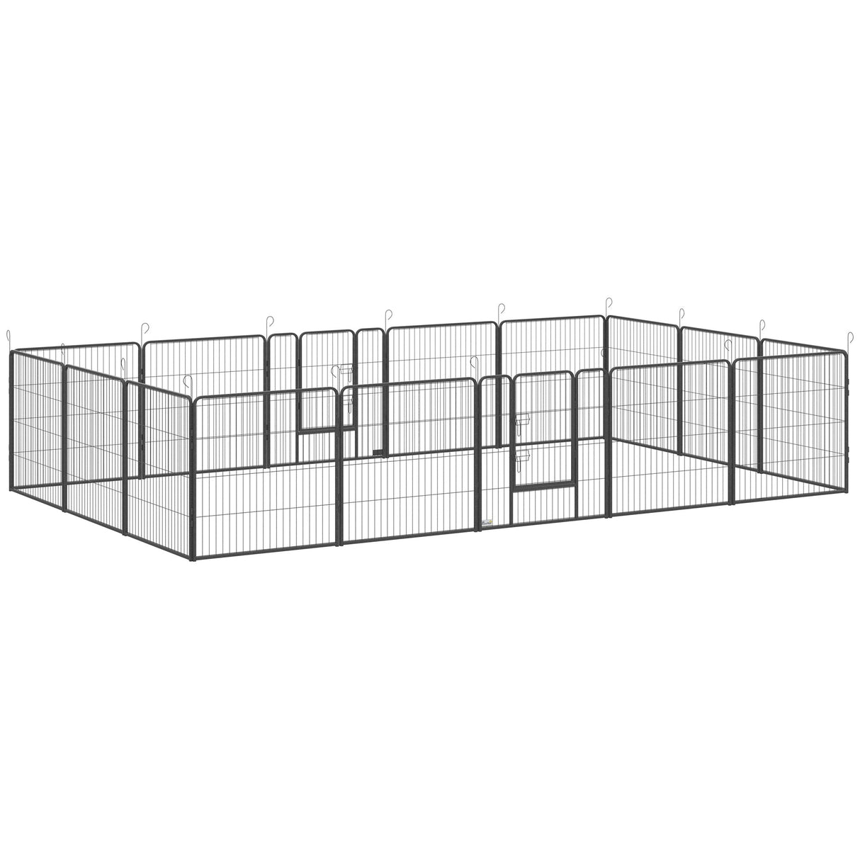 16 Panel Heavy Duty Puppy Playpen, for Small and Medium Dogs, Indoor and Outdoor Use -, PawHut,