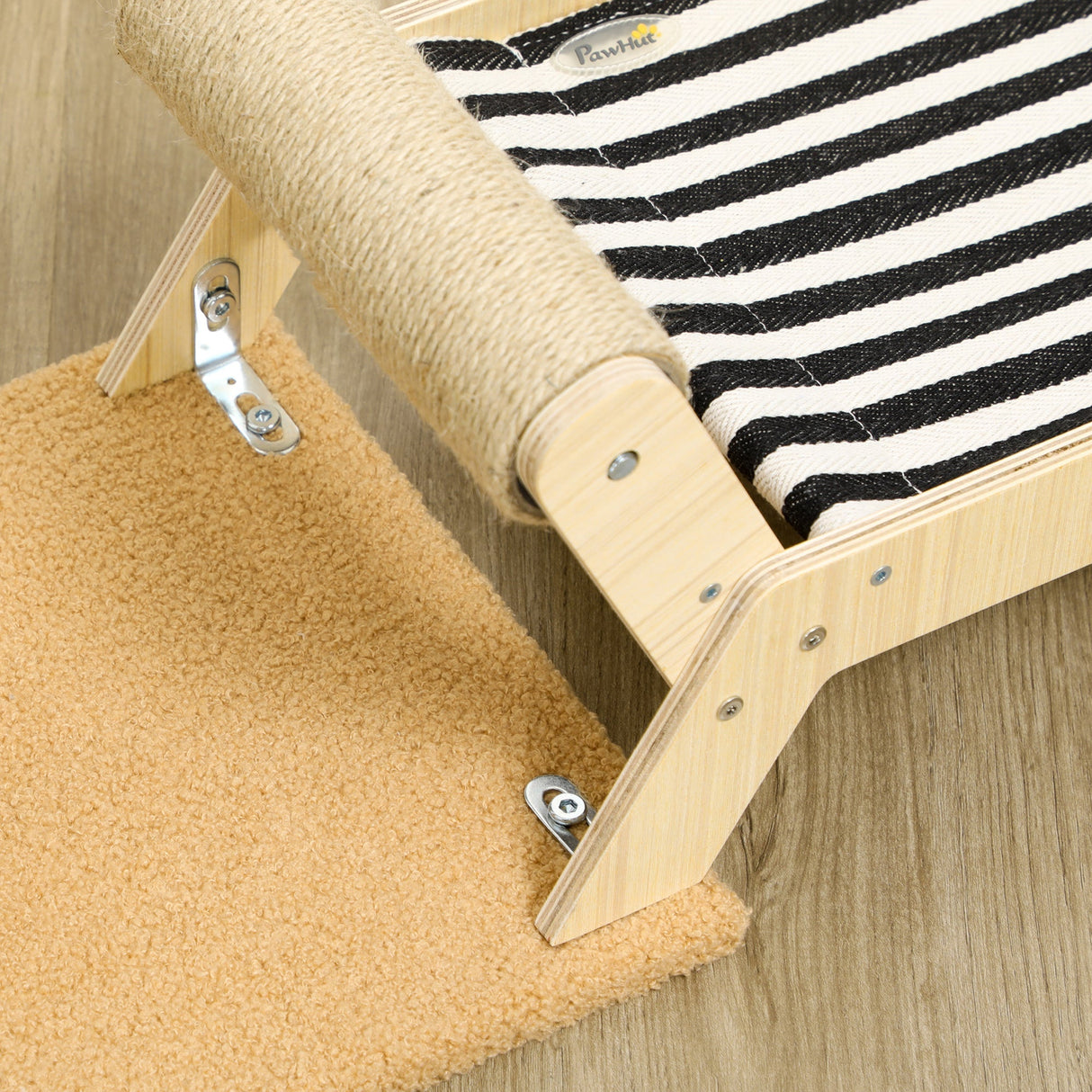 2 in 1 Cat Scratching Post with Bed, Cat Condo, Tree Tower with Cactus Post, Hammock Bed for Indoor Cats and Kittens - Brown, PawHut,