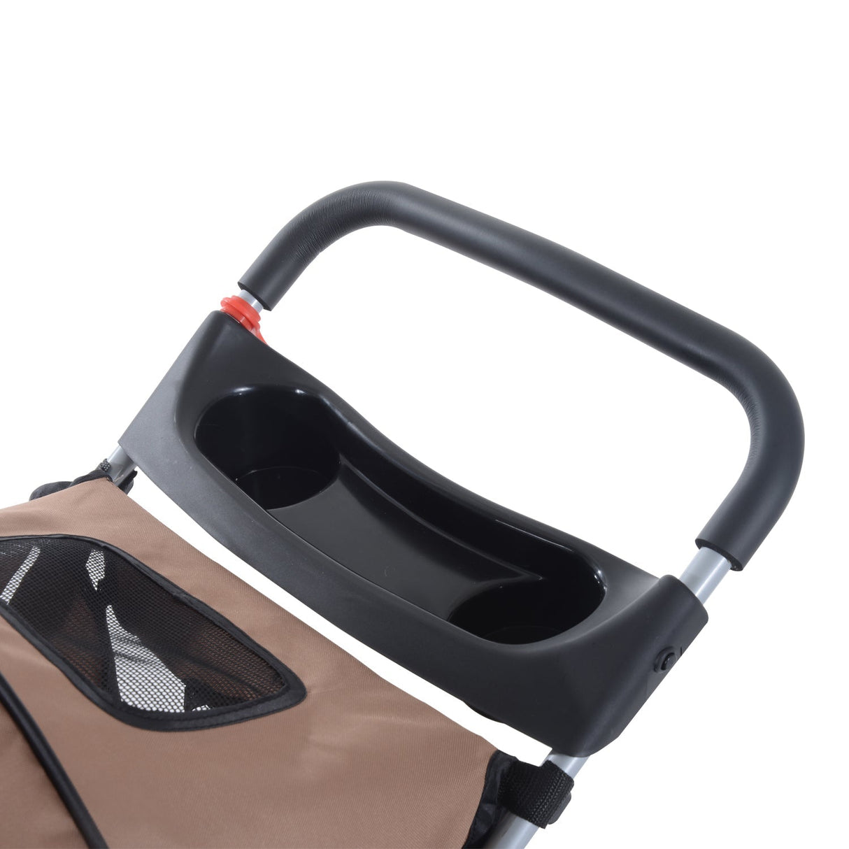 3-Wheel Pet Pram: Compact & Comfortable Pet Stroller For Miniature Dogs, PawHut, Brown