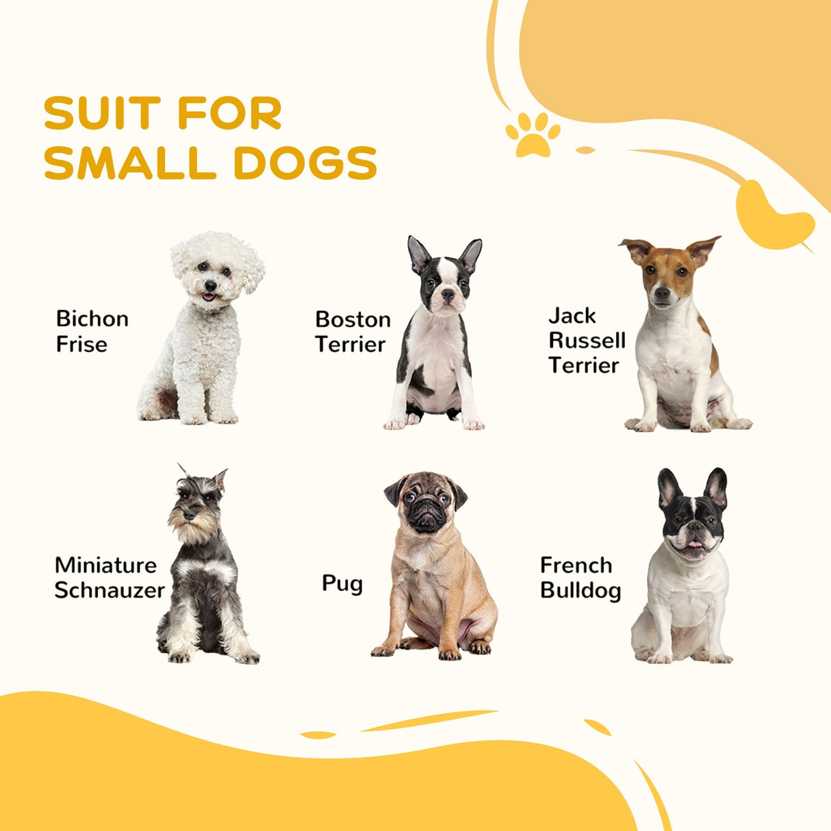 61H cm Heavy Duty Pet Playpen, 6 Panel Exercise Pen for Dogs, Adjustable Length, Indoor Outdoor, Small Sized Dogs, PawHut,