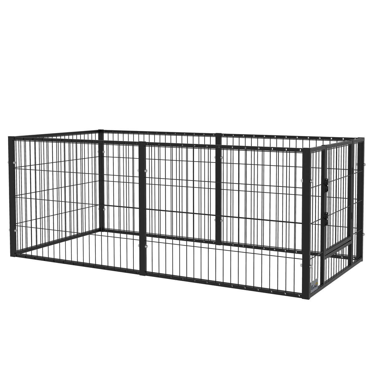 61H cm Heavy Duty Pet Playpen, 6 Panel Exercise Pen for Dogs, Adjustable Length, Indoor Outdoor, Small Sized Dogs, PawHut,