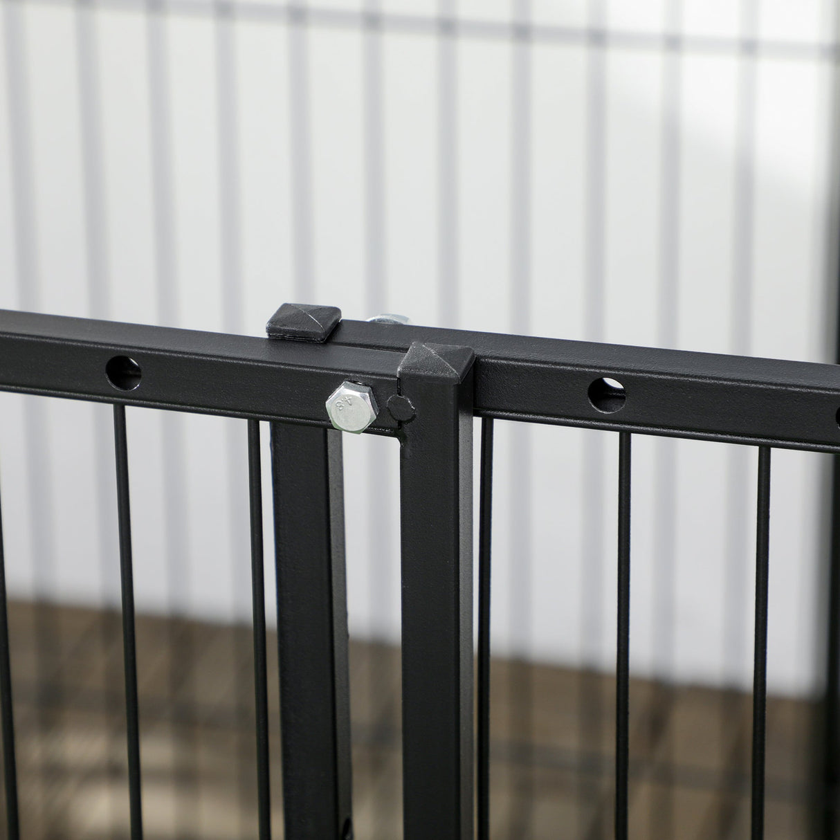 81H cm Heavy Duty Pet Playpen, 6 Panel Exercise Pen for Dogs, Adjustable Length, Small and Medium Sized Dogs, PawHut,