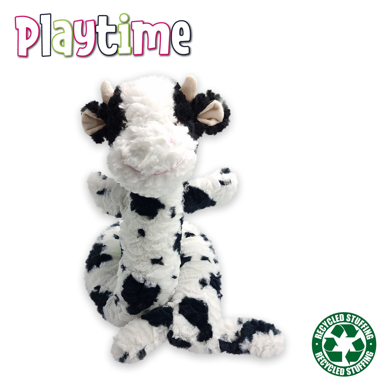 Ancol Playtime Super Long Cow Soft Dog Toy, Ancol,