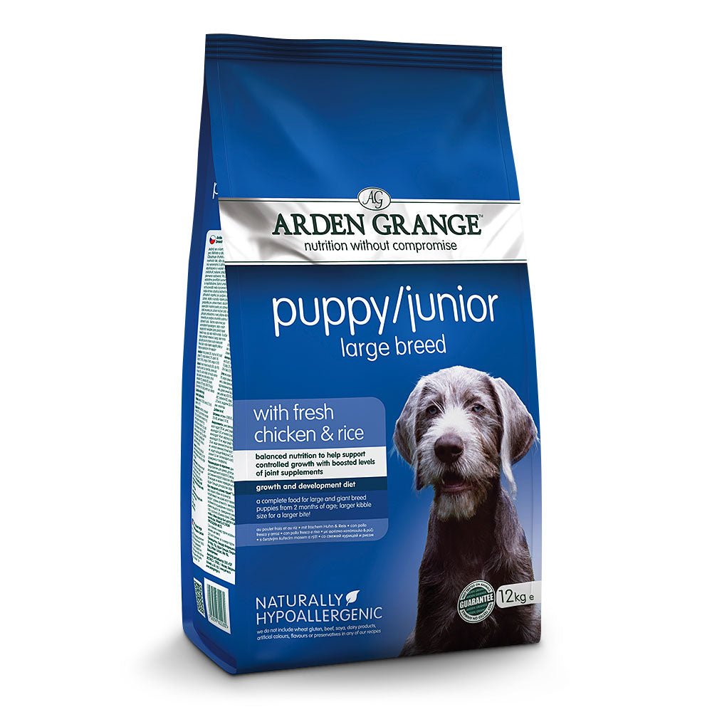 Arden Grange Dry Puppy/Junior Large Breed Dog Food with Fresh Chicken & Rice, Arden Grange, 12 kg