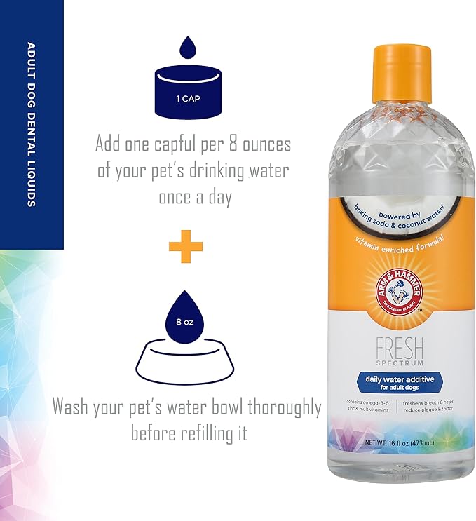 Arm & Hammer Coconut Water Additive for Dogs Teeth 474ml, Arm & Hammer,