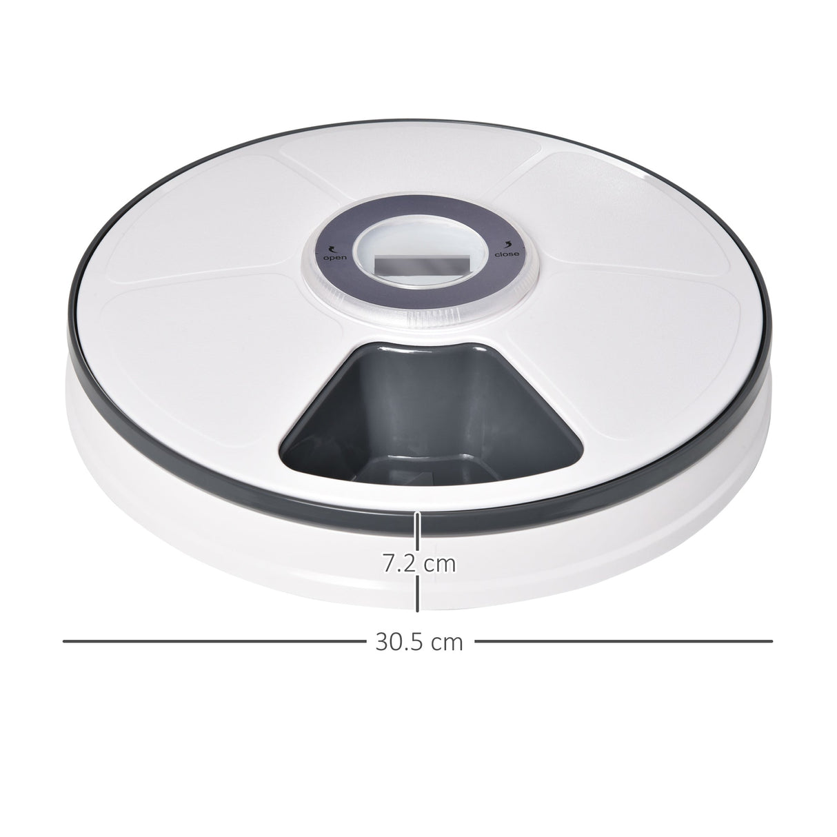 Automatic Pet Dog Cat Feeder w/ Digital Timer Six-Meal Food Dispenser, PawHut,