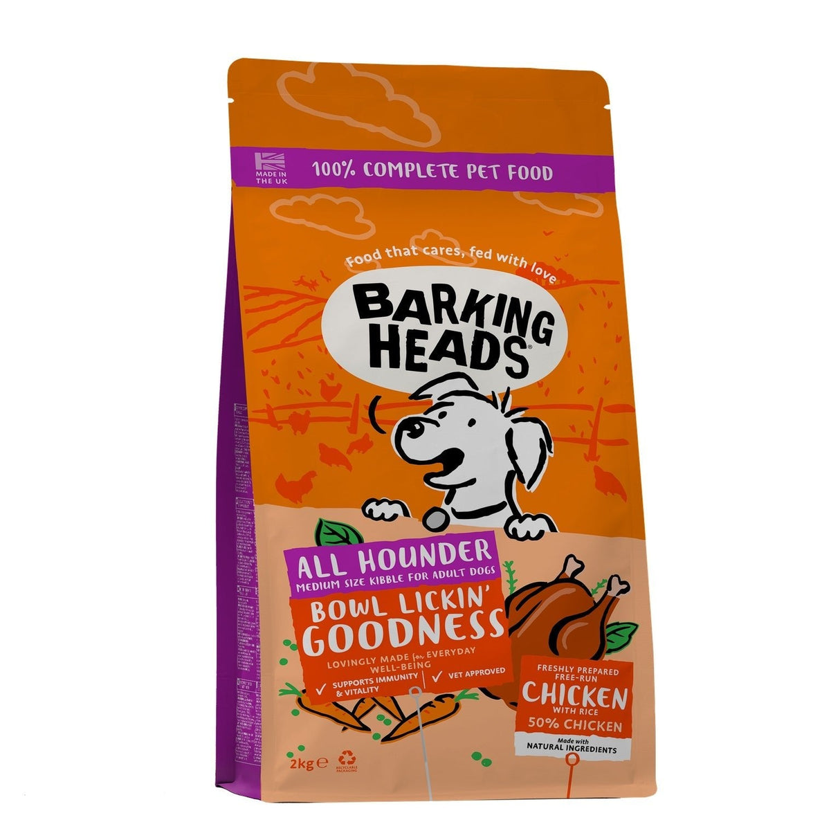 Barking Head All Hound Bowl Chicken 4x2kg, Barking Heads,