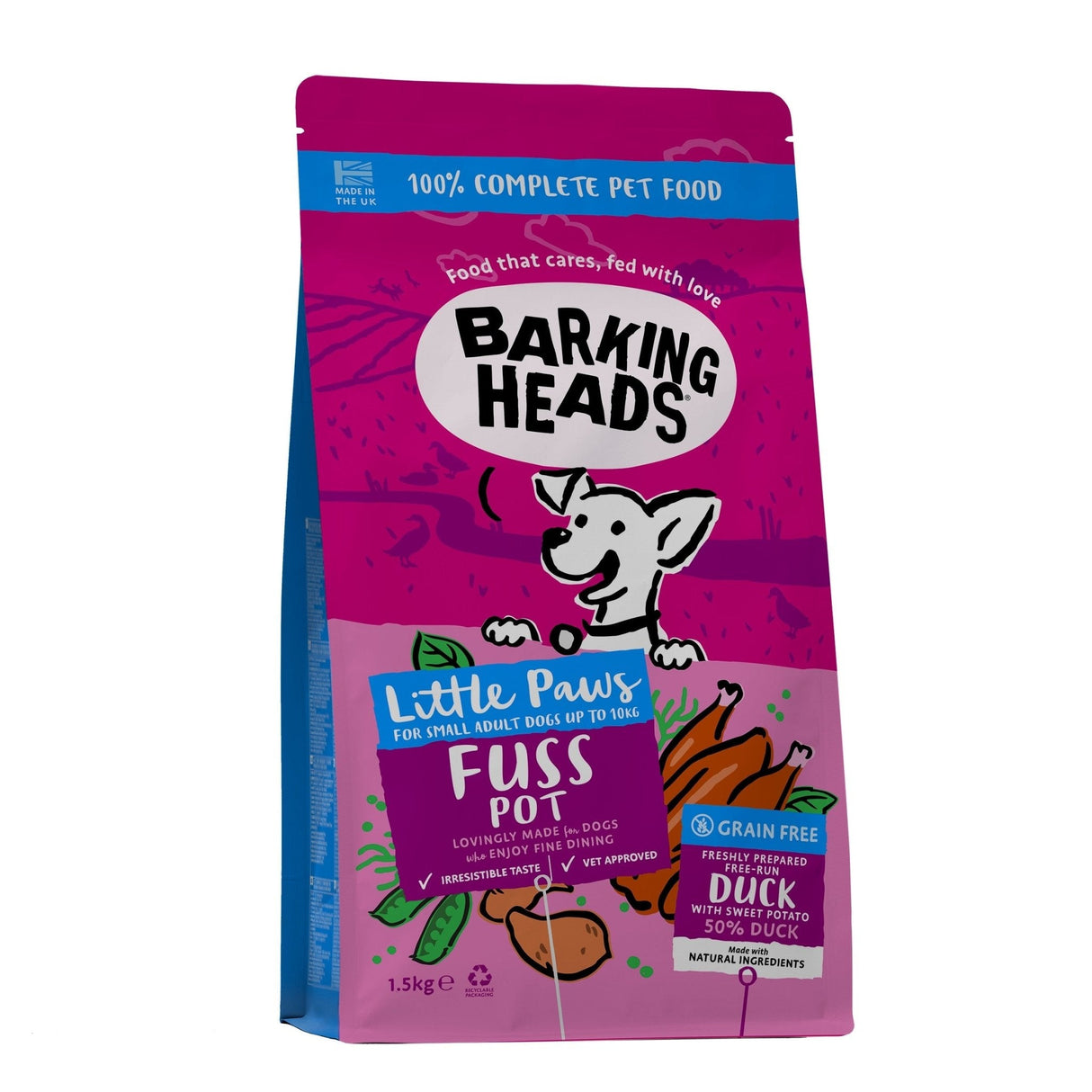 Barking Head Little Paws Fuss Duck 4x1.5kg, Barking Heads,