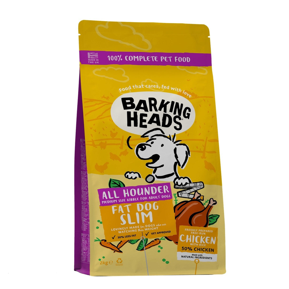 Barking Heads All Hounder Fat Dog Slim Chicken, Barking Heads, 4x2kg