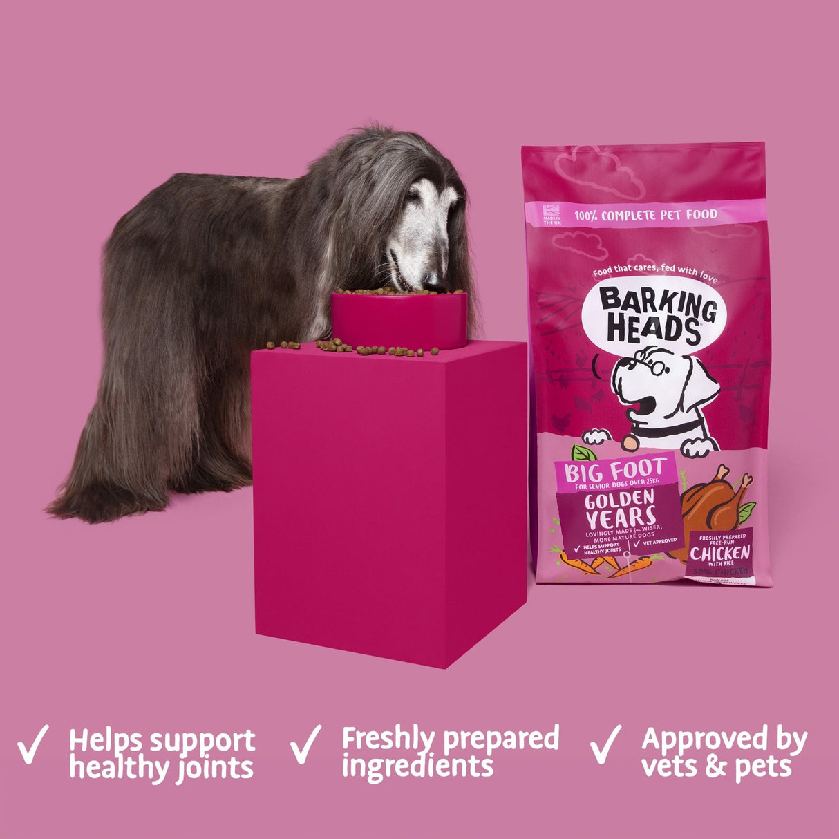 Barking Heads Big Foot Golden Years Chicken 12 kg, Barking Heads,