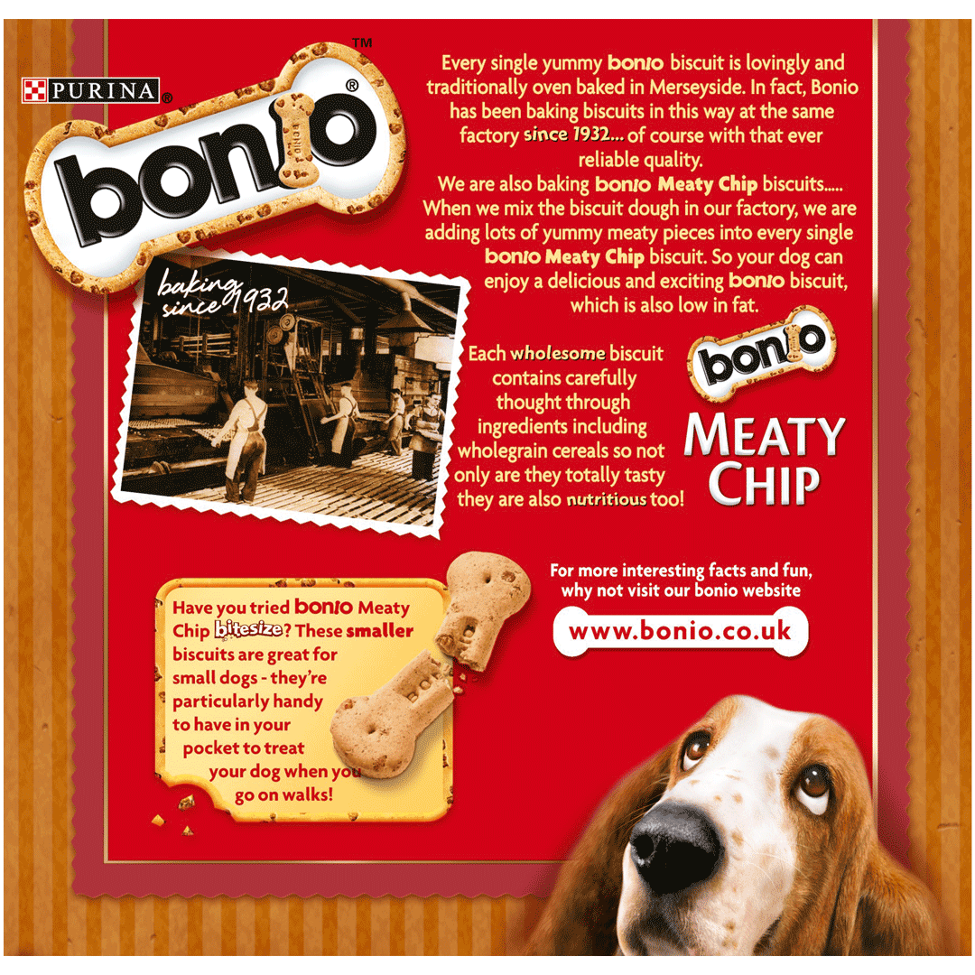 Bonio Meaty Chip Dog Biscuits (5 x 375g), Bonio,