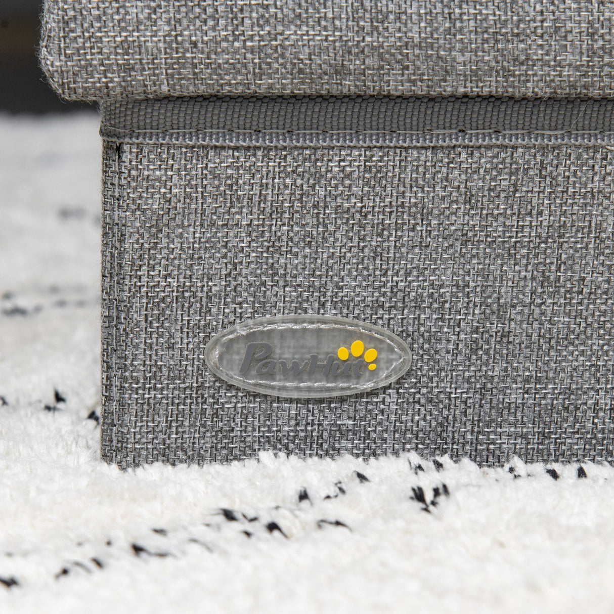 Cat Stairs with Storage Boxes, 3 Steps Dog Stairs for Bed, Pet Ladder for Couch Sofa, PawHut,