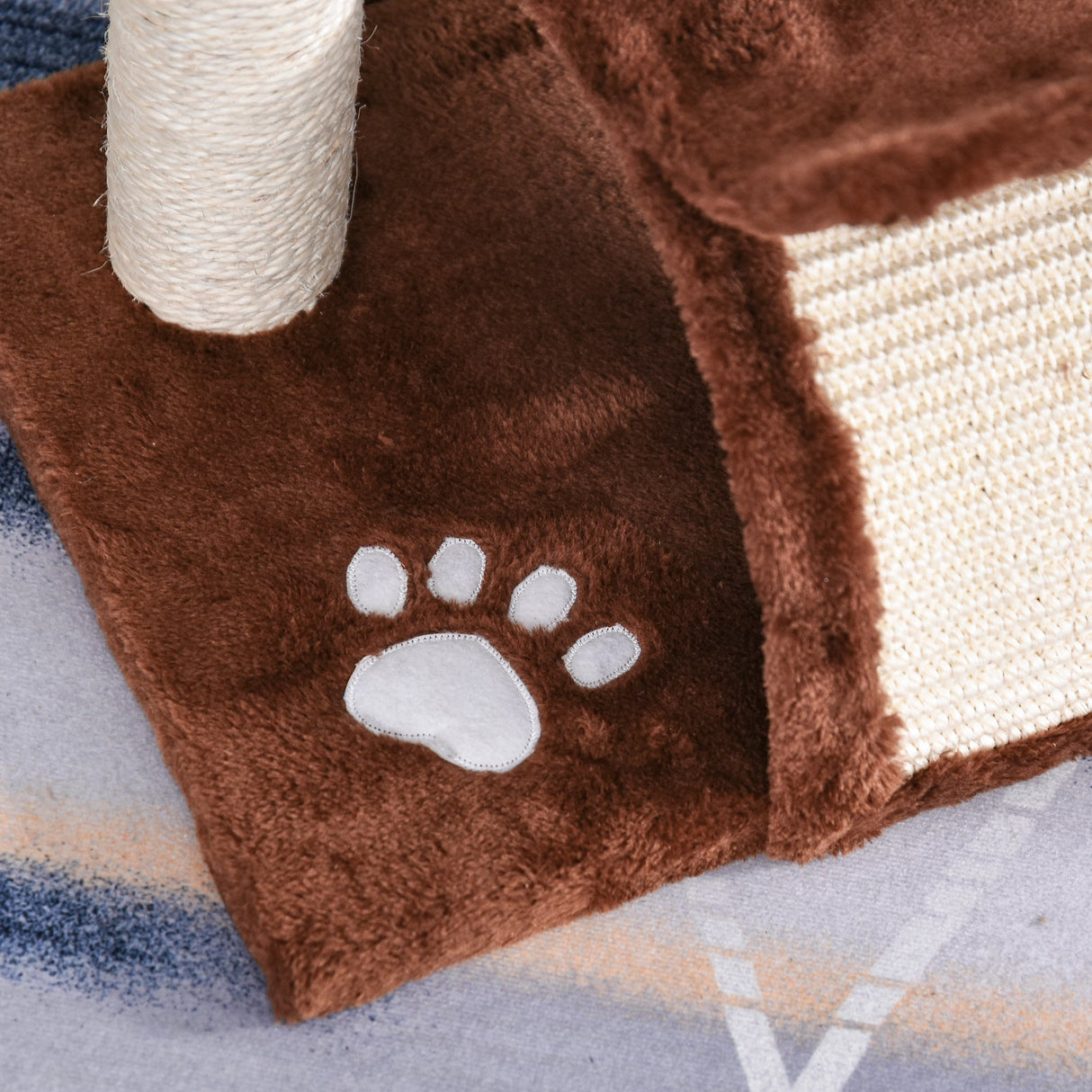 Cat Tree, Cat Tower for Kittens, Small Cat Condo with Rotatable Top Bar, Sisal Scratching Post, Tunnel, Dangling Balls, PawHut, Brown