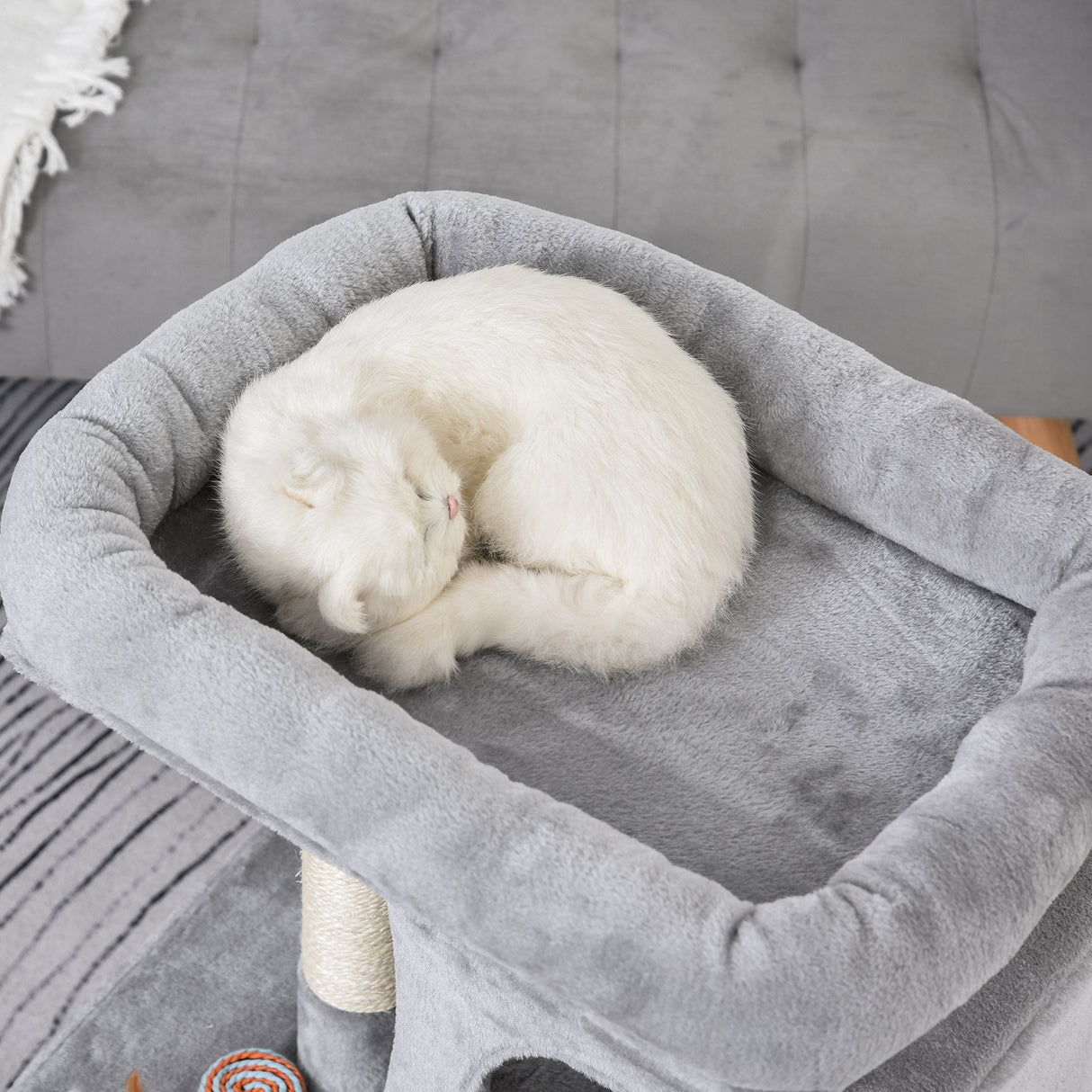 Cat Tree for Indoor Cats Activity Center Kitten Scratching Post Climbing Tower, PawHut, Black