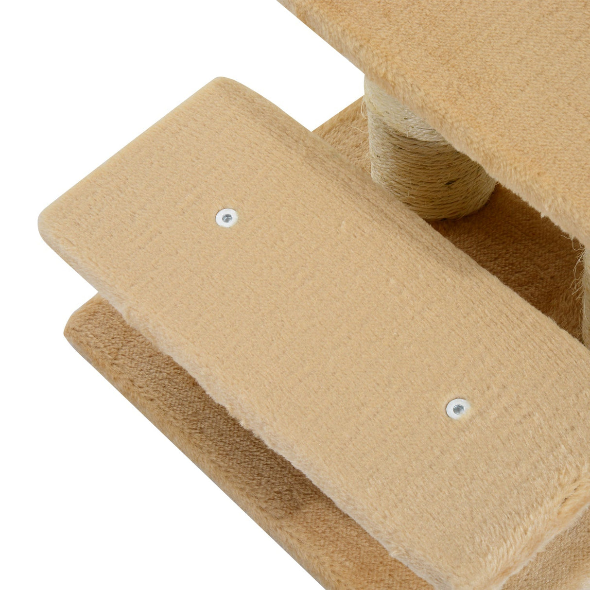 Cats 3-Tier Particle Board Stair Scratch Tree Beige, PawHut,