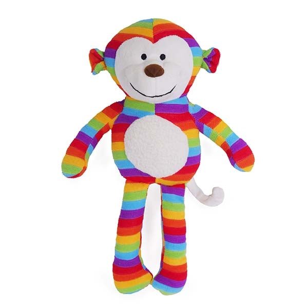 Chubleez Sonny Monkey Dog Toy, Rosewood,