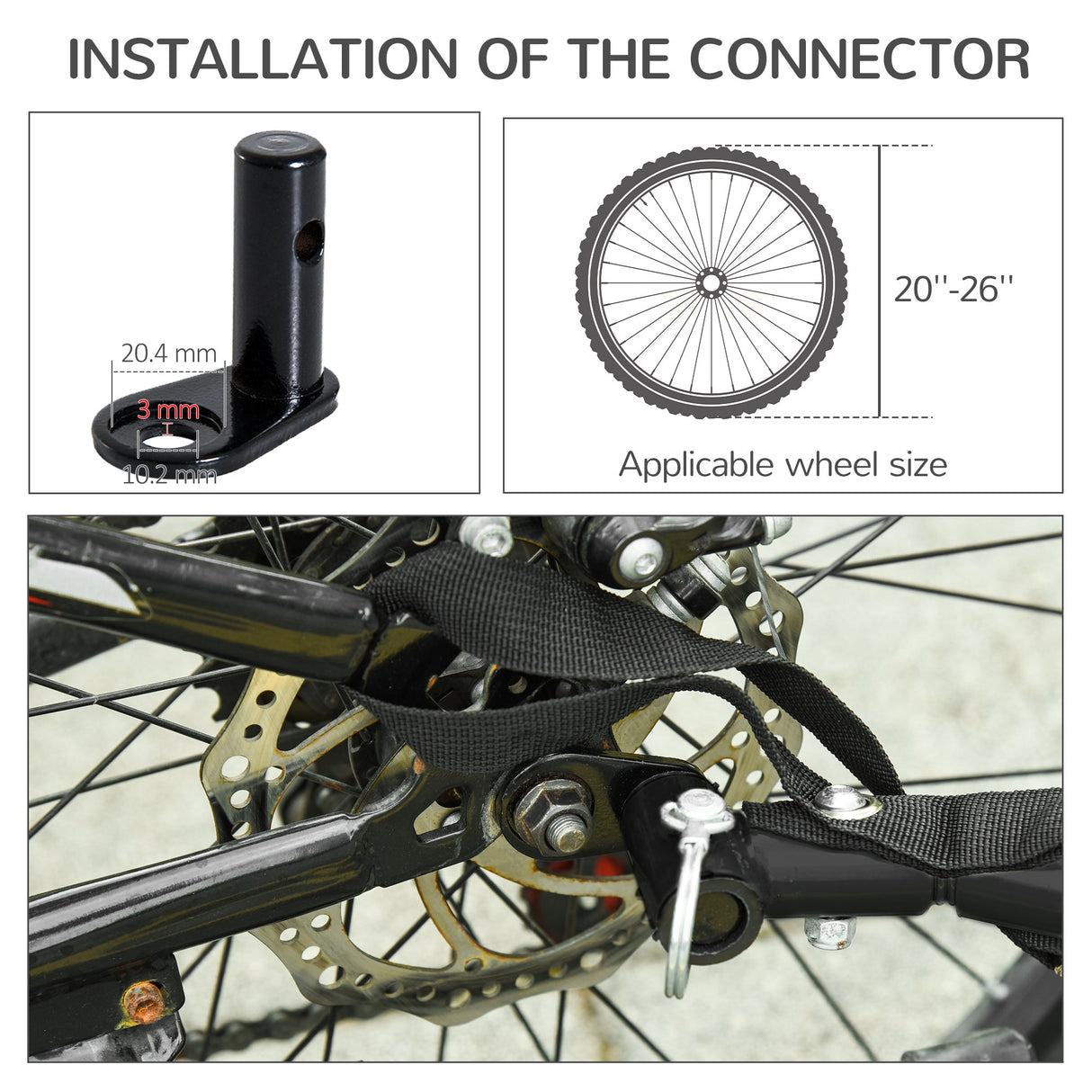 Dog Bike Trailer Folding Pet Trailer Dog Carrier Bicycle Steel Frame Jogger Stroller with Suspension, PawHut, Blue