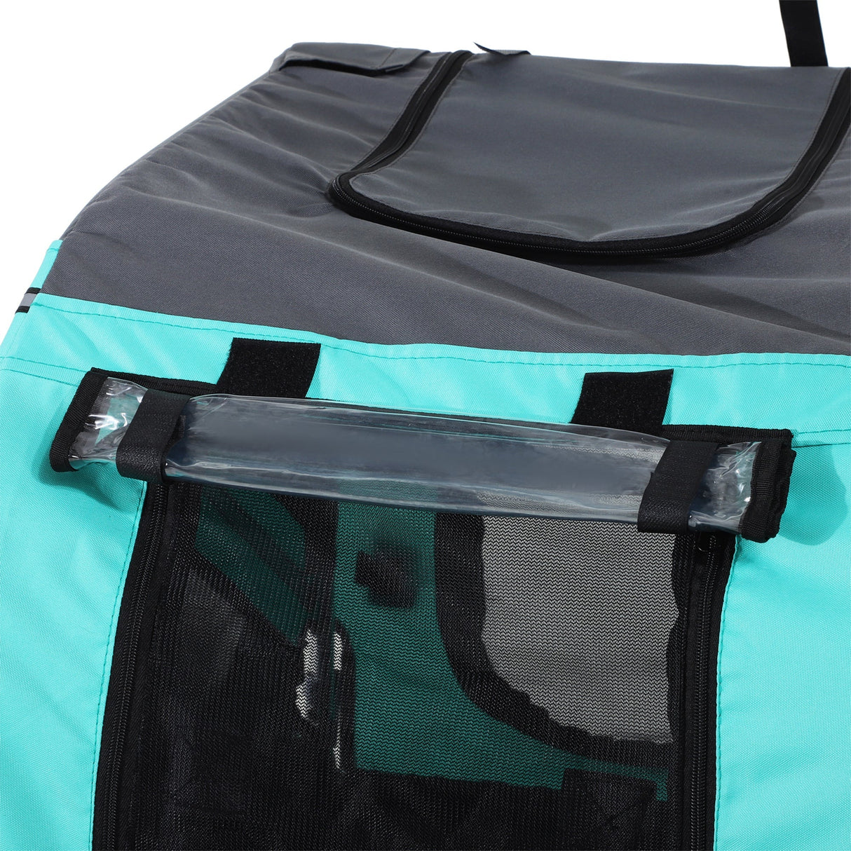 Dog Bike Trailer Folding Pet Trailer Dog Carrier Bicycle Steel Frame Jogger Stroller with Suspension, PawHut, Green