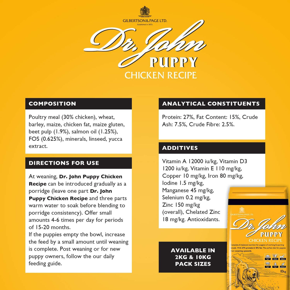 Dr John Puppy Chicken Recipe, Dr John, 10 kg