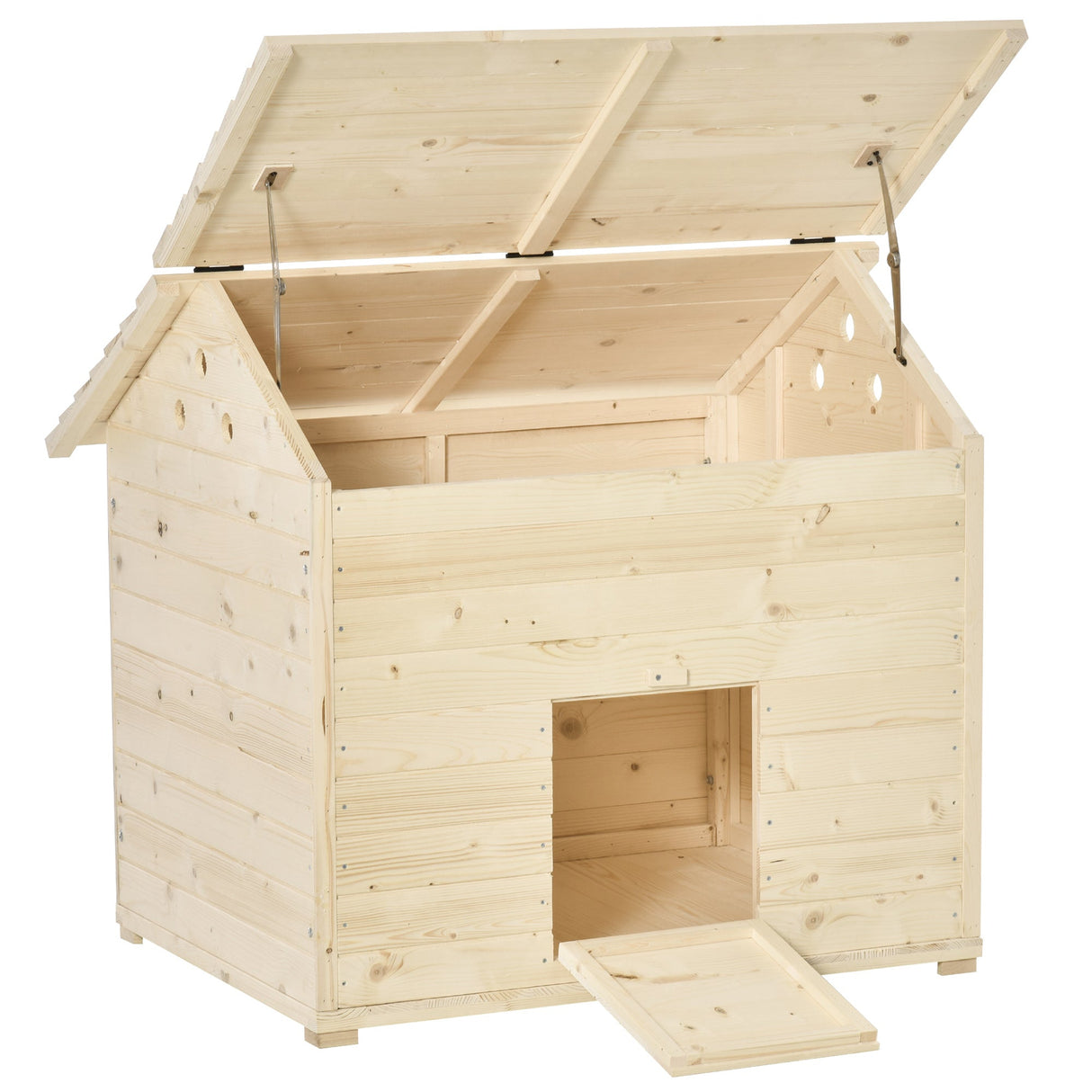Durable Wooden Duck House for Small Flock | Easy-Access Roof, PawHut,