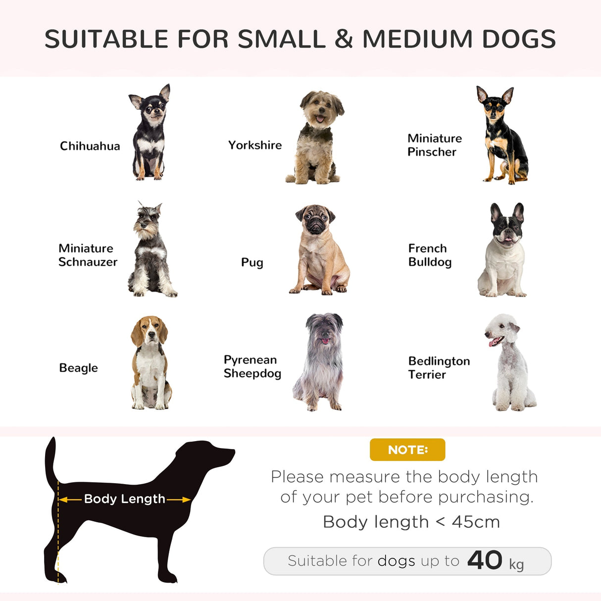 Elevated Dog Sofa Bed, with Cushion, for Medium and Small Dogs, Grey, PawHut,