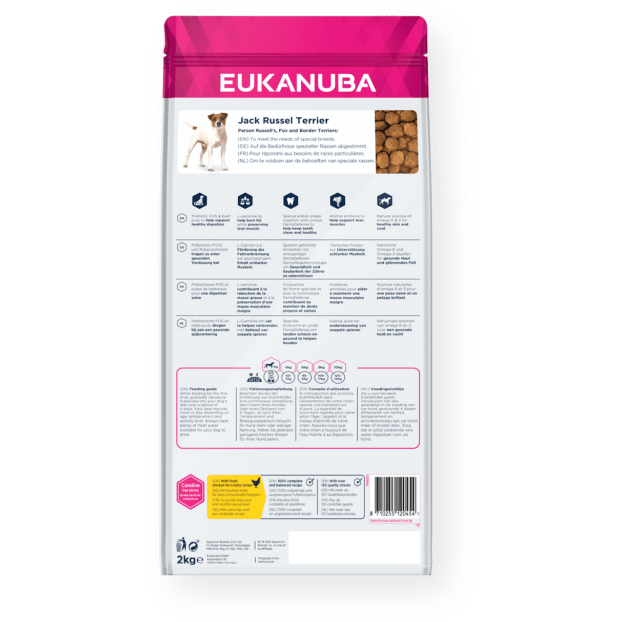 Eukanuba Breed Specific Jack Russell Terrier Adult Dry Dog Food 4x2kg, Eukanuba,