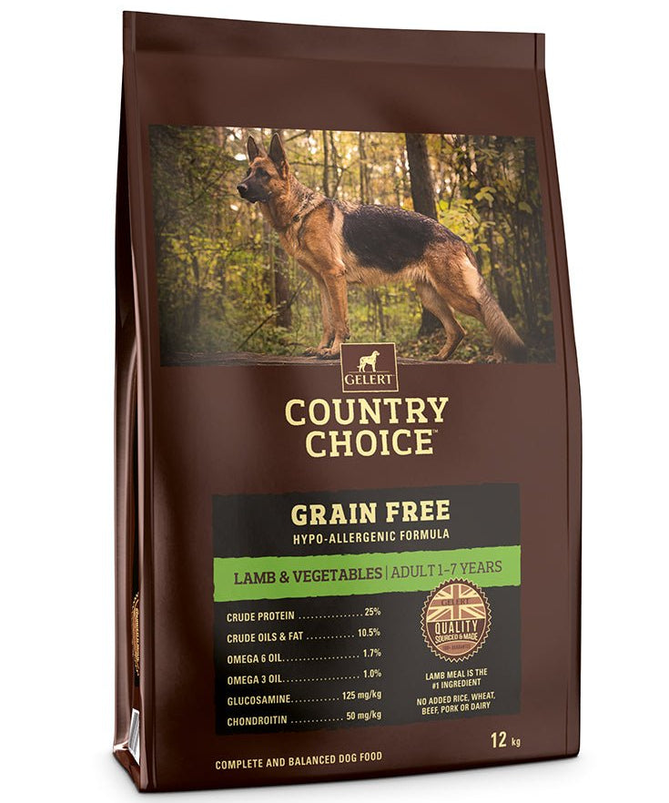 Gelert Country Choice Grain Free Lamb & Veg, Gelert, 12 kg