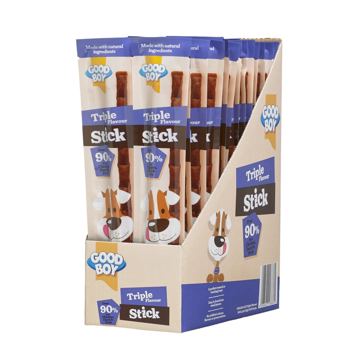Good Boy Triple Flavour Stick Dog Treat (50 x 15g), Good Boy,