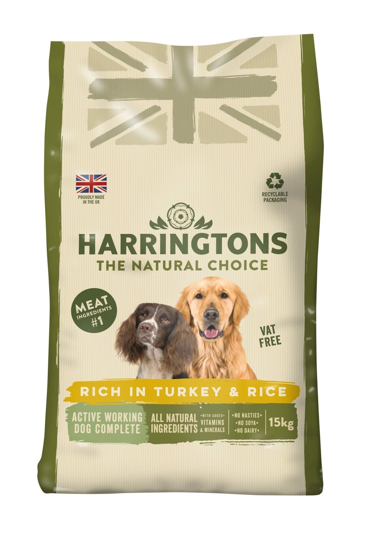 Harringtons Dog Active Worker Turkey 15 kg, Harringtons,