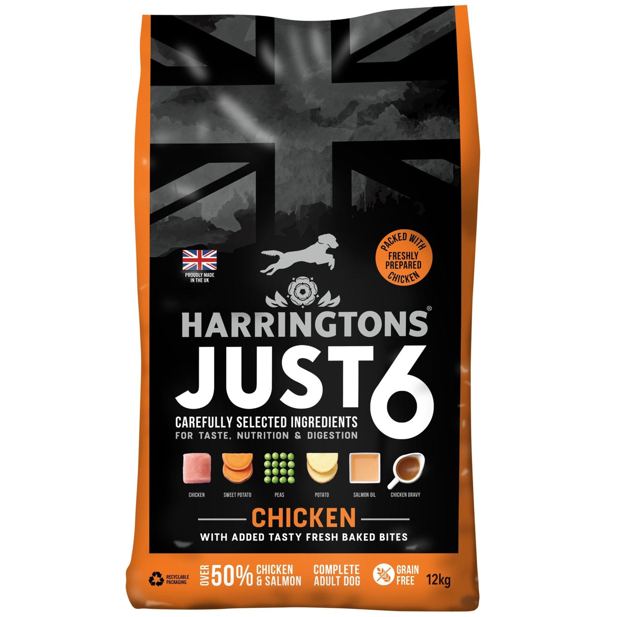 Harringtons Dog Just 6 Chicken, Harringtons, 12 kg