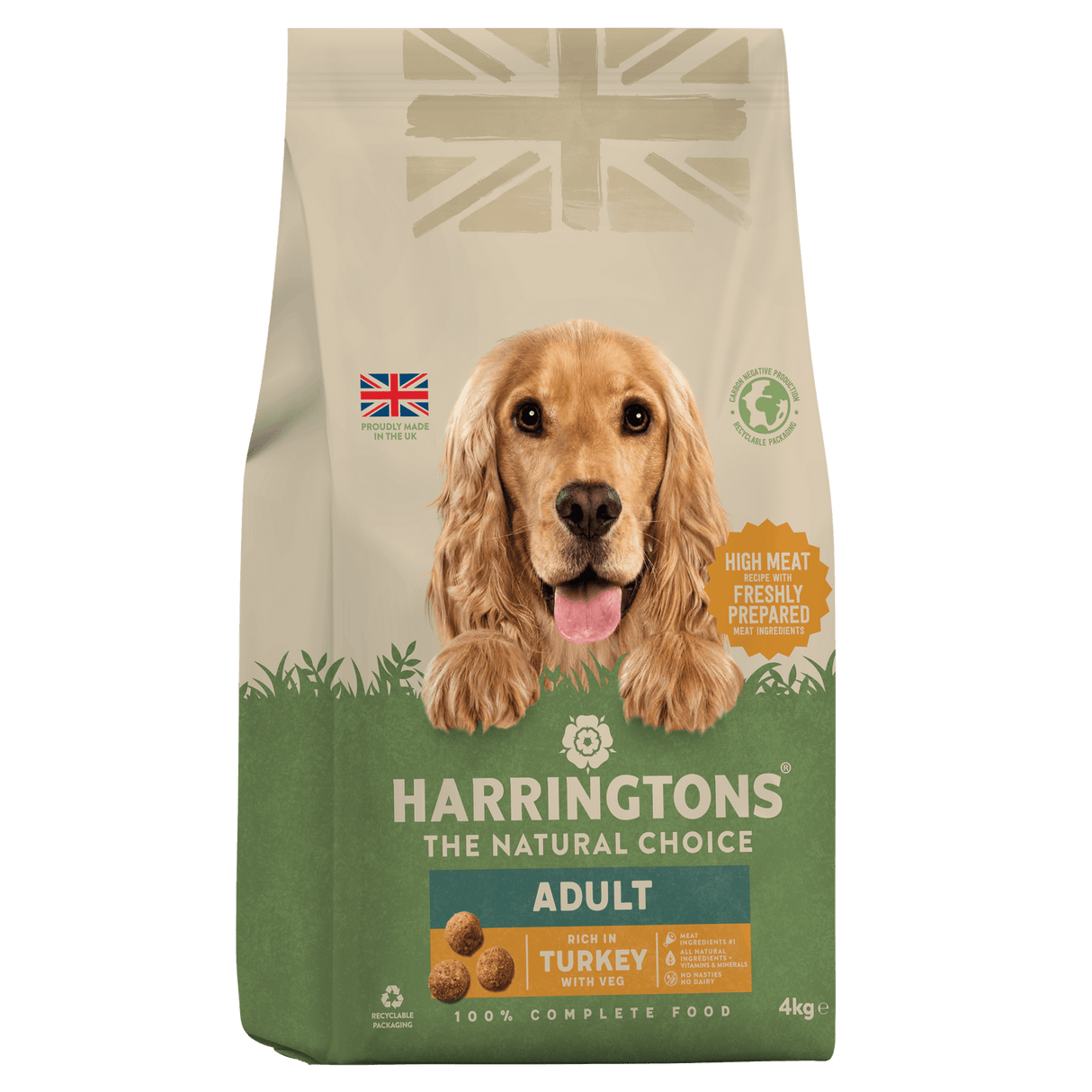 Harringtons Dry Adult Dog Food Rich in Turkey & Veg, Harringtons, 3 x 4kg