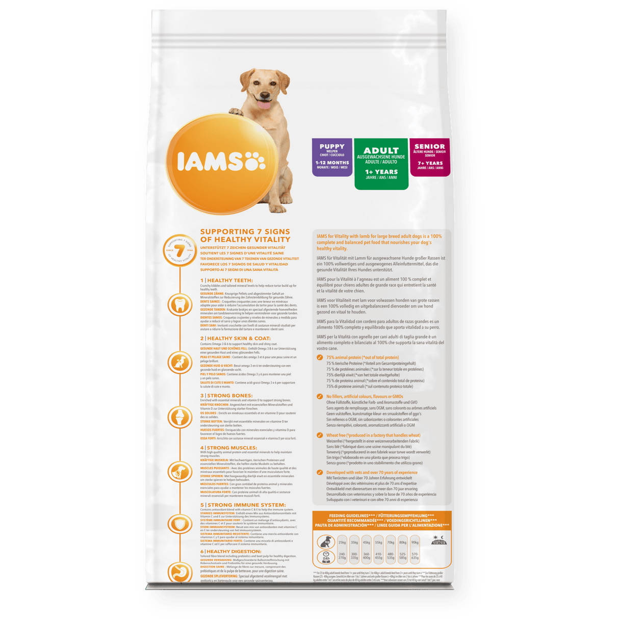 IAMS Adult Dog Vitality Large Breed Lamb 12 kg, IAMS,