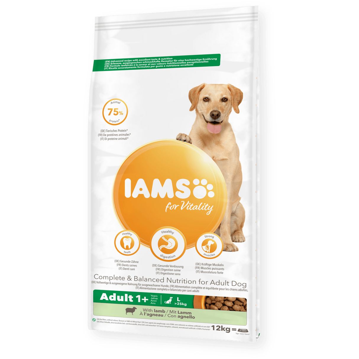 IAMS Adult Dog Vitality Large Breed Lamb 12 kg, IAMS,