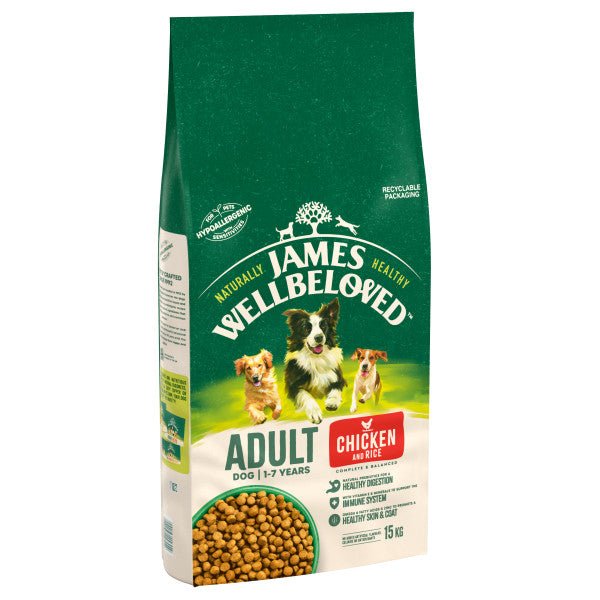 James Wellbeloved Dog Adult Chicken & Rice, James Wellbeloved, 15 kg