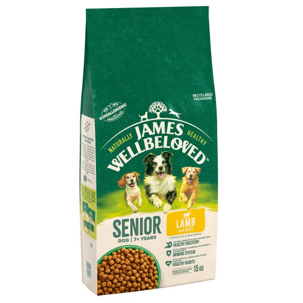 James Wellbeloved Dog Senior Lamb & Rice, James Wellbeloved, 15 kg