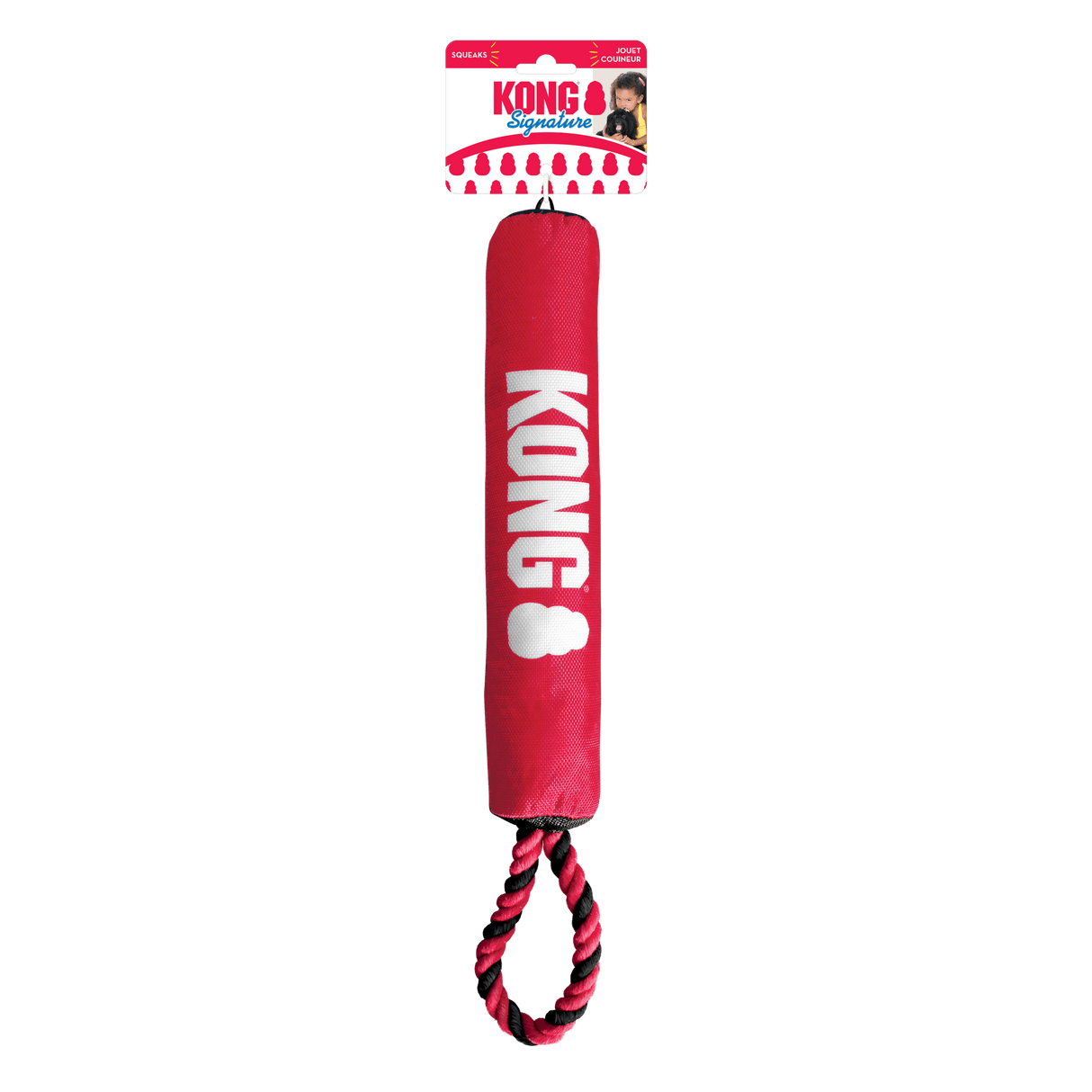 KONG Signature Stick with Rope Dog Toy, Kong,
