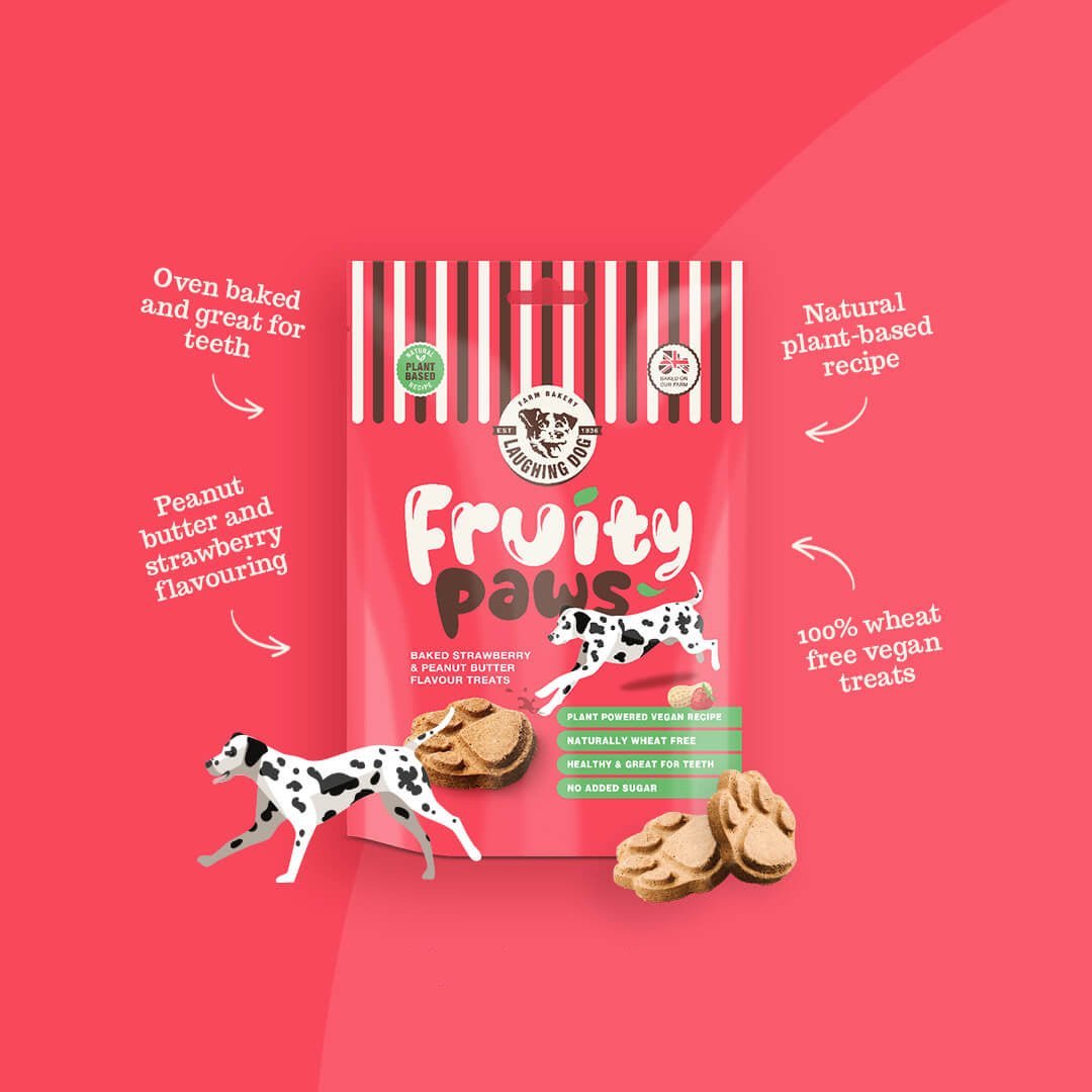Laughing Dog Wheat Free Fruity Paws 5 x 125g, Laughing Dog,