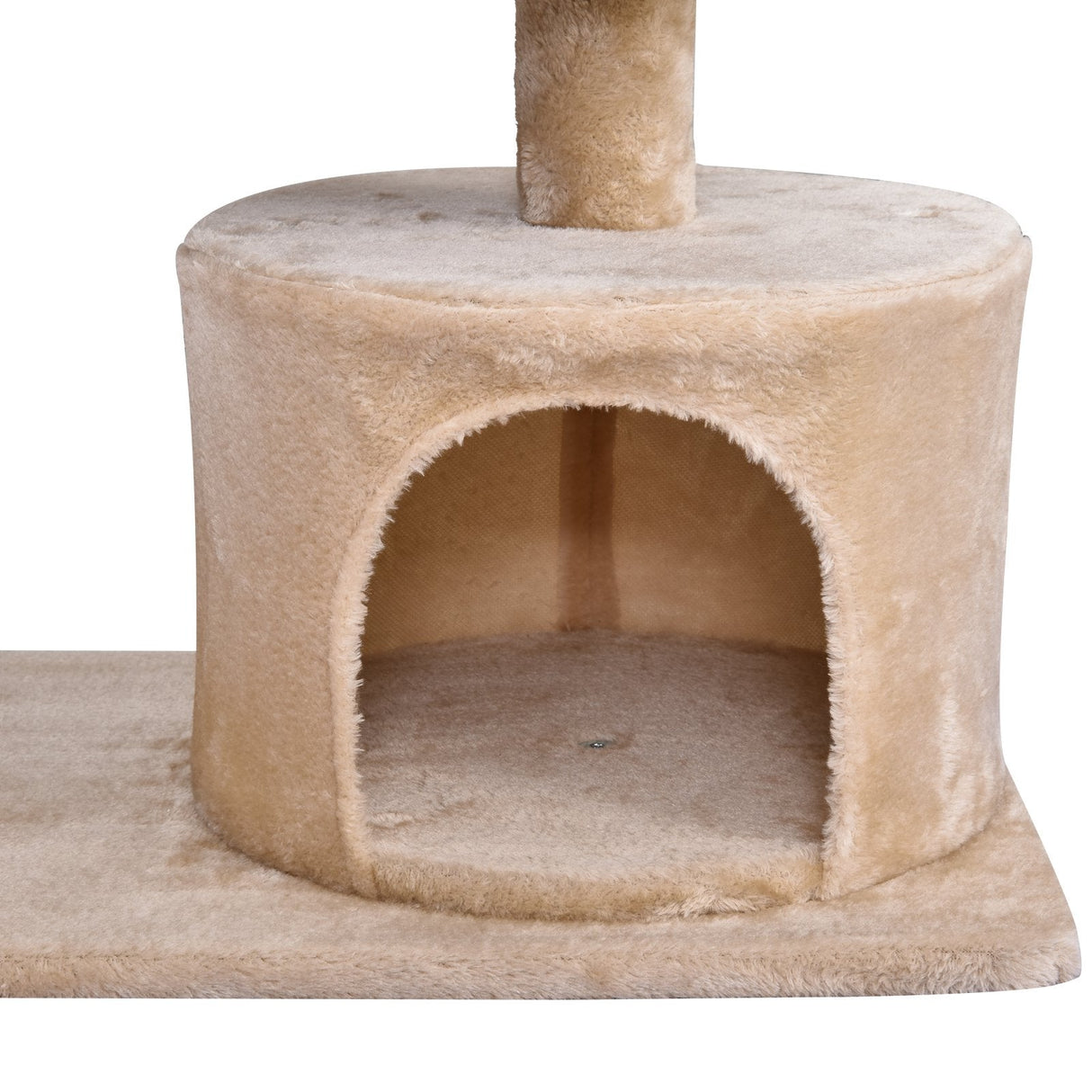 Mult Level Cat Tree for Indoor Cats with Scratching Post Bed Condo Perch, Kitten Climbing Tower, PawHut, Beige