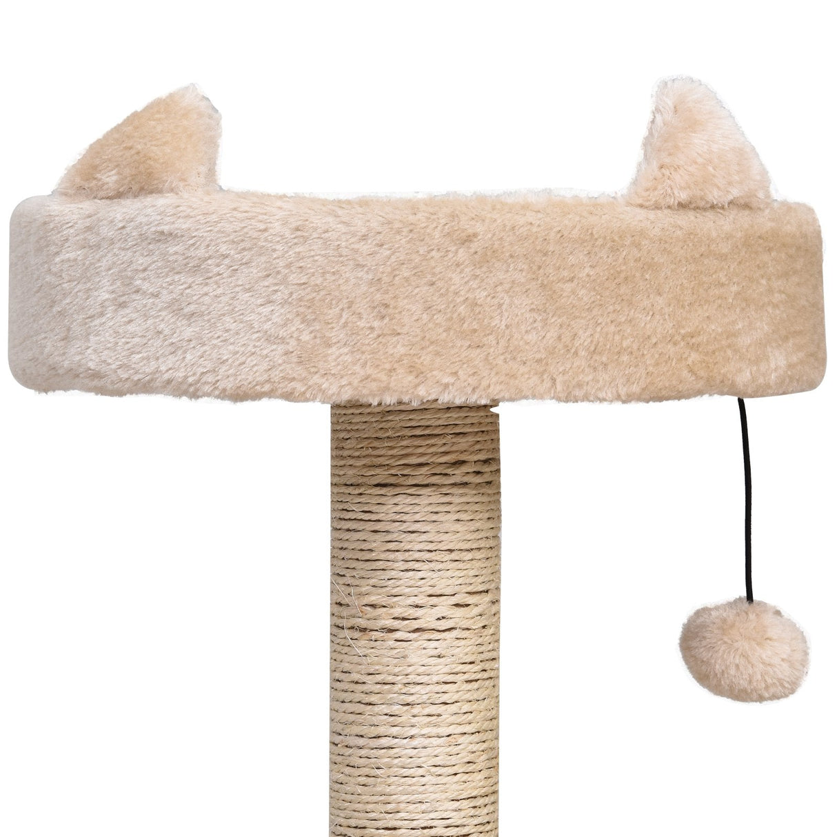 Mult Level Cat Tree for Indoor Cats with Scratching Post Bed Condo Perch, Kitten Climbing Tower, PawHut, Beige