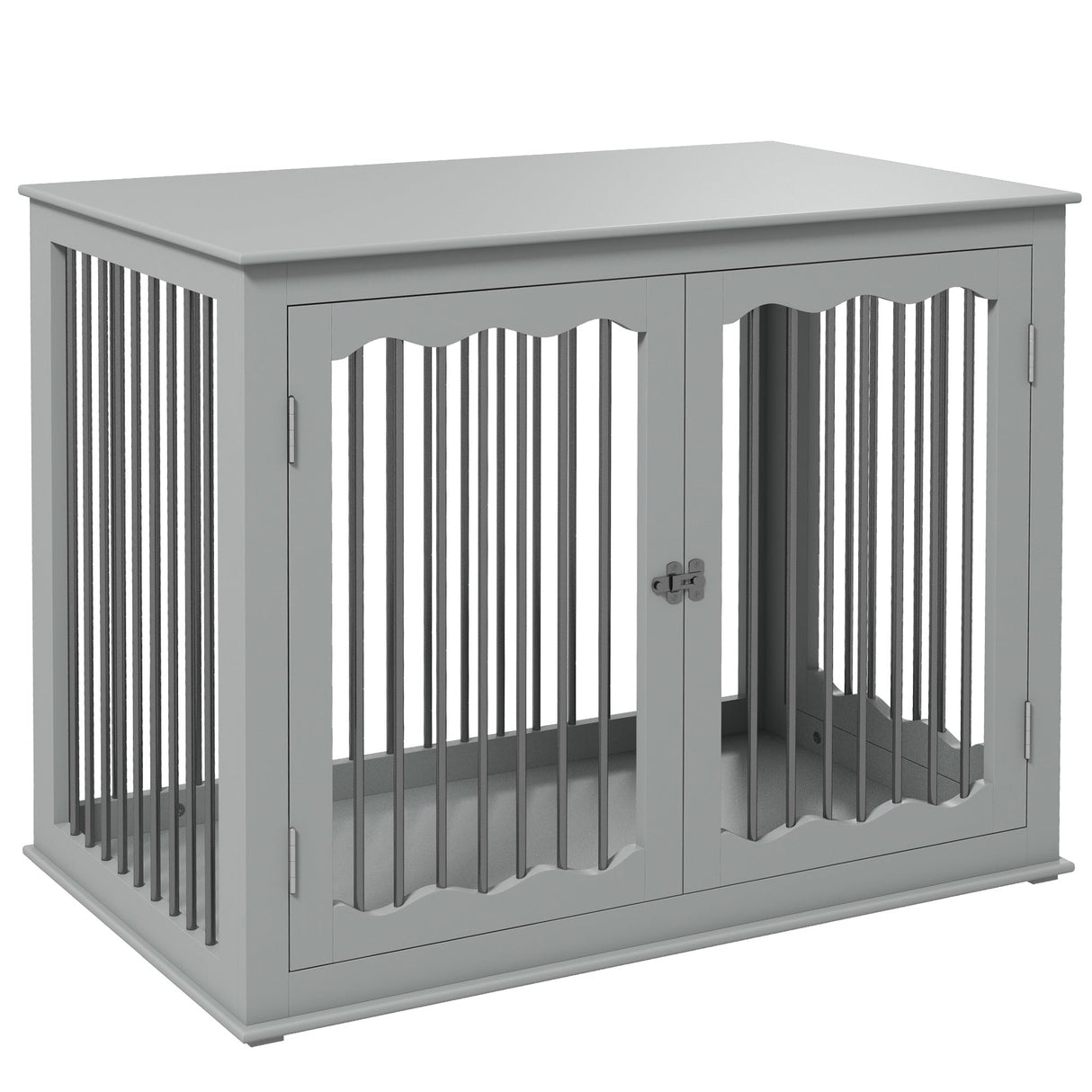 Multi-Access Dog Crate Table for Large Dogs - Grey, PawHut,