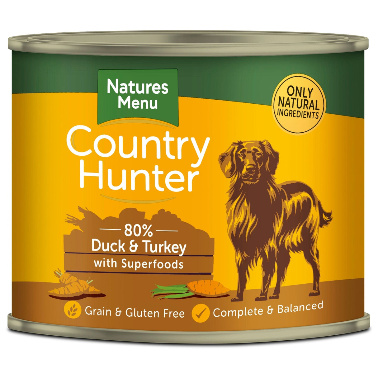 Natures Menu Country Hunter Dog Tins Duck & Turkey 6x600g, Natures Menu,