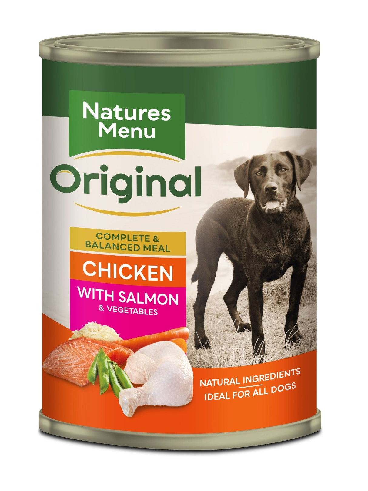 Natures Menu Dog Tins Salmon & Chicken 12x400g, Natures Menu,