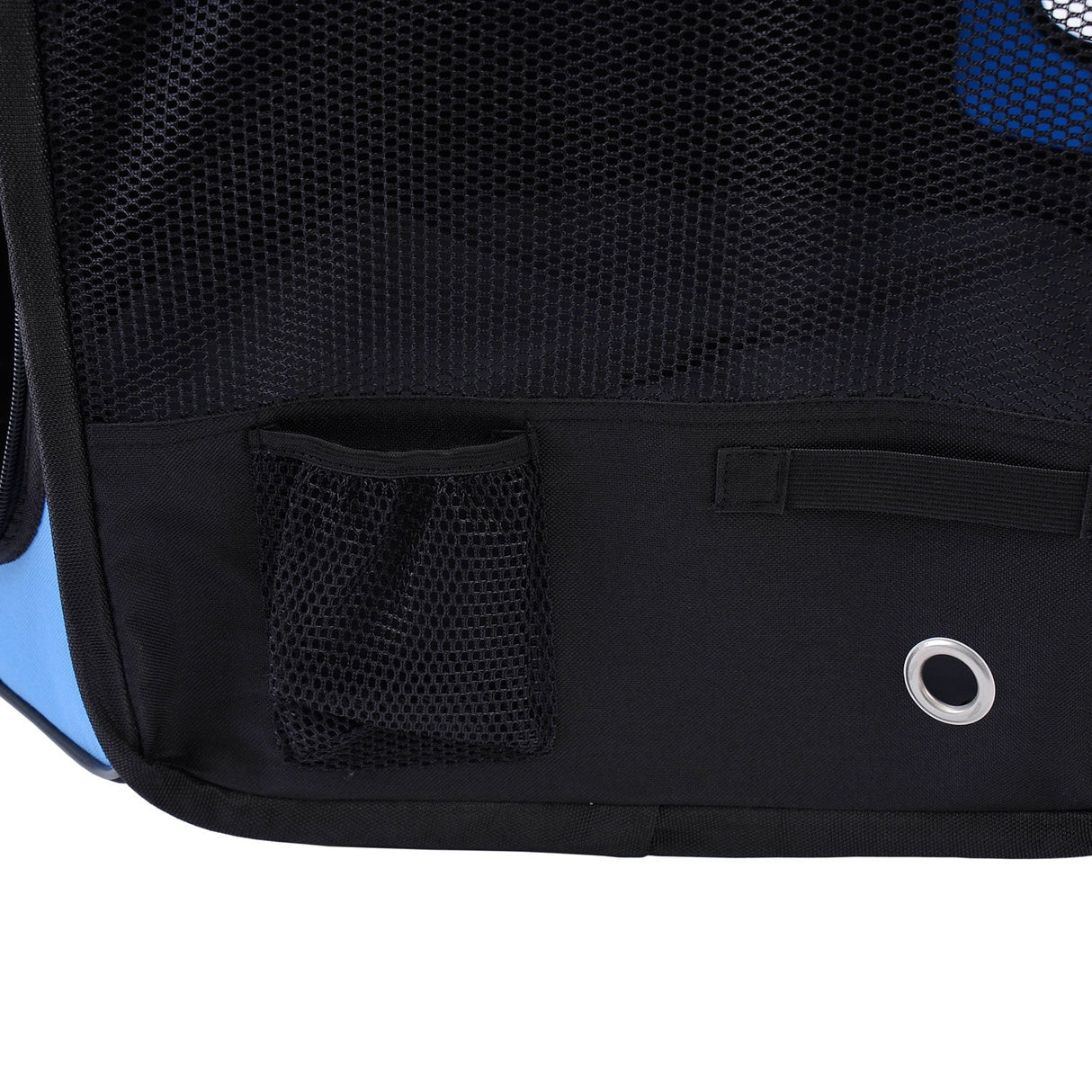 Outdoor Fabric Pet Playpen, 8-Panel Mesh for Puppy and Dog, or Small Mammals, PawHut, Blue/Black