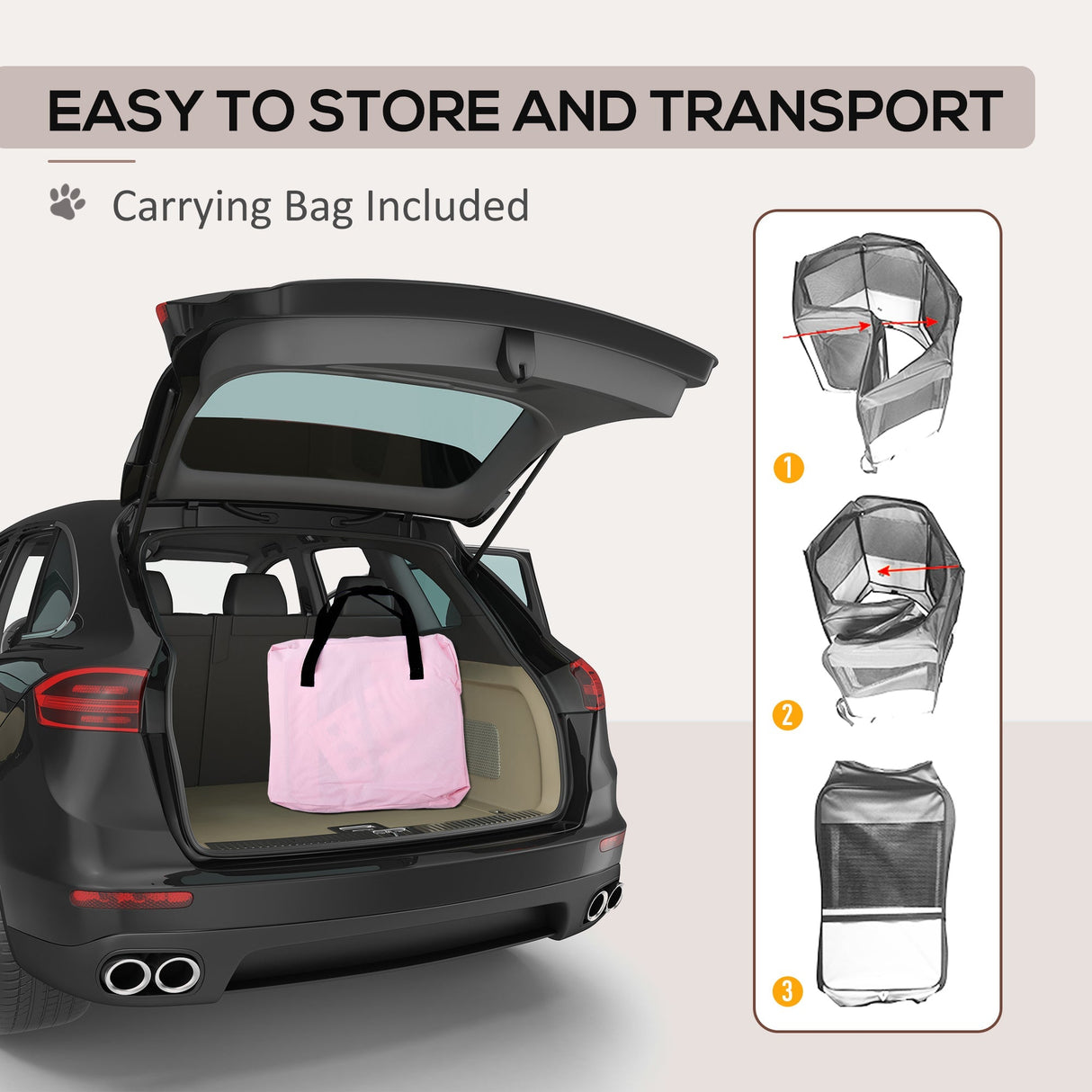 Outdoor Fabric Pet Playpen, 8-Panel Mesh for Puppy and Dog, or Small Mammals, PawHut, Blue/Black