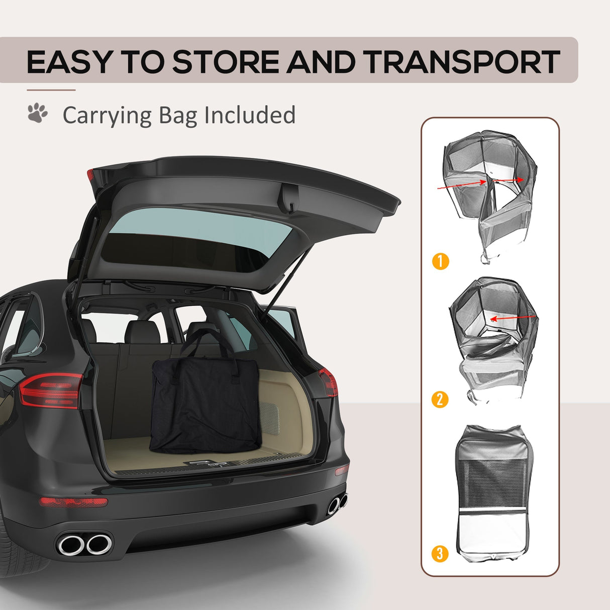 Outdoor Fabric Pet Playpen, 8-Panel Mesh for Puppy and Dog, or Small Mammals, PawHut, Blue/Black