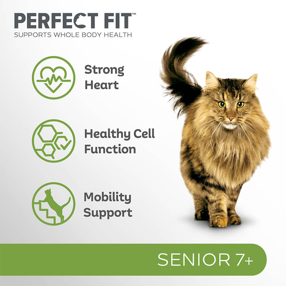 Perfect Fit Senior 7+ Dry Cat Food with Chicken 4x750g, Perfect Fit,