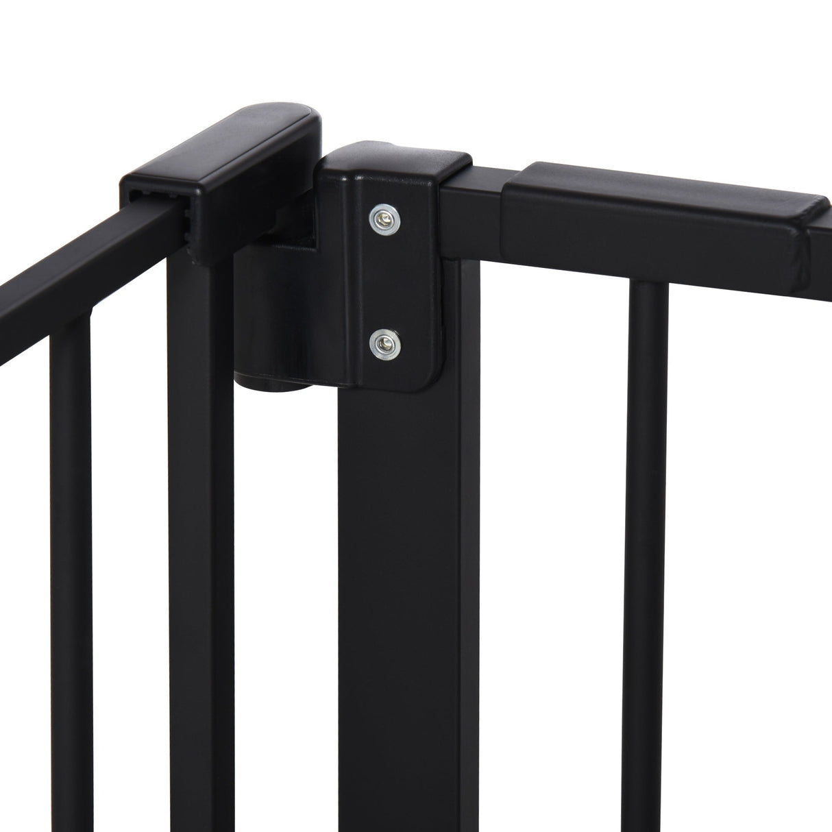 Pet Safety Gate Dog Barrier for Doorways, Corridors, Staircases with Three Extensions and Adjustable Screws, PawHut, Black